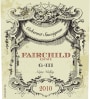 Fairchild G-III Cabernet Sauvignon 2010 Front Label