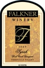 Falkner Winery Rock Creek Vineyard Syrah 2009 Front Label