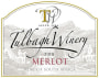 Tulbagh Winery Merlot 2010 Front Label