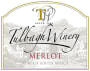 Tulbagh Winery Merlot 2012 Front Label