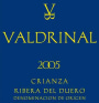 Valdrinal Crianza 2005 Front Label
