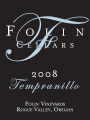 Folin Cellars Tempranillo 2008 Front Label