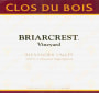 Clos du Bois Briarcrest Cabernet Sauvignon 2001 Front Label
