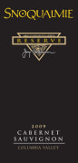 Snoqualmie Reserve Cabernet Sauvignon 2009 Front Label