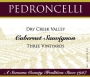 Pedroncelli Three Vineyards Cabernet Sauvignon 2009  Front Label