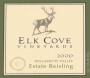 Elk Cove Estate Willamette Valley Riesling 2000 Front Label