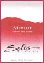 Solis Winery Estate Merlot 2011  Front Label