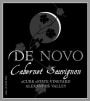 De Novo Wines aCure eSTATE Vineyard Cabernet Sauvignon 2014  Front Label