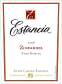Estancia Keyes Canyon Ranches Zinfandel 2008  Front Label