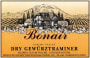 Bonair Winery Dry Gewurztraminer 2007 Front Label