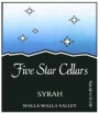 Five Star Cellars Syrah 2012 Front Label