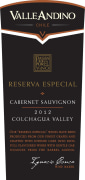 Valle Andino Reserva Especial Cabernet Sauvignon 2012 Front Label