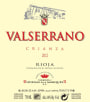 Valserrano Crianza 2012 Front Label