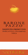 Vetrere Barone Pazzo Primitivo 2014 Front Label
