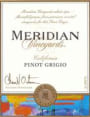 Meridian Pinot Grigio 2000 Front Label