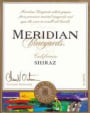 Meridian California Shiraz 1999 Front Label
