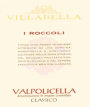 Vigneti Villabella Valpolicella I Roccoli Classico 2009 Front Label