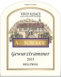 Vignoble Andre Scherer Alsace Holzweg Gewurztraminer 2015 Front Label