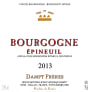 Vignoble Dampt Freres Bourgogne Epineuil 2013 Front Label