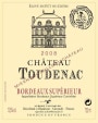 Vignobles Aubert Chateau Toudenac 2008 Front Label