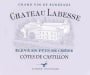 Vignobles Aubert Cotes de Bordeaux Castillon Chateau Labesse 2011 Front Label
