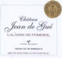 Vignobles Aubert Lalande de Pomerol Chateau Jean de Gue 2010 Front Label