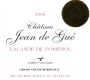 Vignobles Aubert Lalande de Pomerol Chateau Jean de Gue 2008 Front Label