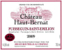 Chateau Haut-Bernat Puisseguin-Saint-Emilion 2009 Front Label