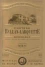 Vignobles Chaigne et Fils Chateau Ballan-Larquette 2012 Front Label