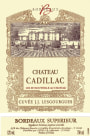 Vignobles Lesgourgues Bordeaux Chateau Cadillac Cuvee J.J. Lesgourges Superieur 2006 Front Label