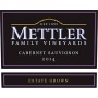 Mettler Family Vineyards Cabernet Sauvignon 2014 Front Label
