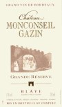Chateau Monconseil Gazin Grande Reserve 2011 Front Label