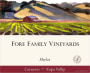 Fore Family Vineyards Merlot 2014 Front Label