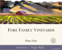Fore Family Vineyards Pinot Noir 2012 Front Label