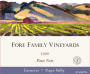 Fore Family Vineyards Pinot Noir 2009 Front Label