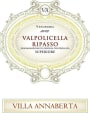 Villa Annaberta Valpolicella Ripasso Superiore 2012 Front Label