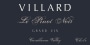 Villard Estate Grand Vin Le Pinot Noir 2013 Front Label