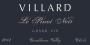 Villard Estate Grand Vin Le Pinot Noir 2012 Front Label