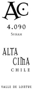 Vina Alta Cima 4.090 Syrah 2012 Front Label