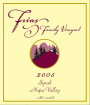 Frias Family Vineyard Syrah 2005 Front Label