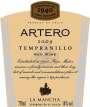 Vinedos & Bodegas Munoz Artero Tempranillo 2009 Front Label