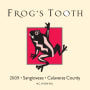 Frog's Tooth Vineyards Sangiovese 2009 Front Label