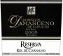 Vinhos Damasceno Kol de Carvalho Reserva 2005 Front Label
