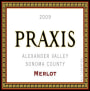 Praxis Cellars Praxis Merlot 2009 Front Label