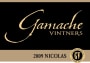 Gamache Vintners Heritage Series Reserve Nicolas 2009 Front Label