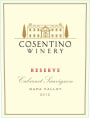Cosentino Reserve Cabernet Sauvignon 2012 Front Label