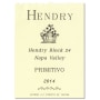Hendry Block 24 Primitivo 2014 Front Label