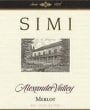 Simi Alexander Valley Merlot 1999 Front Label