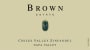Brown Estate Chiles Valley Zinfandel 2011 Front Label