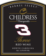 Childress Vineyards 3 Three Red  Front Label